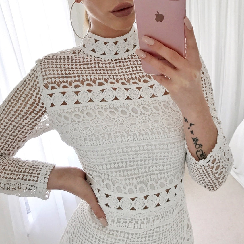 white cut out long sleeve dress Long sleeve Cut out Dress. Love that Boho