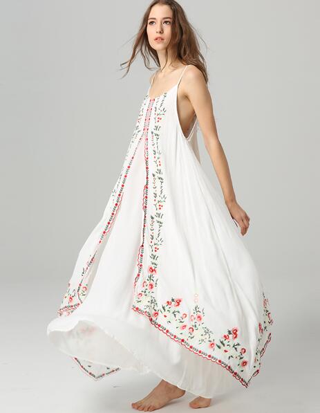 White embroidered maxi dress | Love that Boho