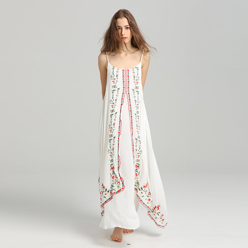 White embroidered maxi dress White embroidered maxi dress