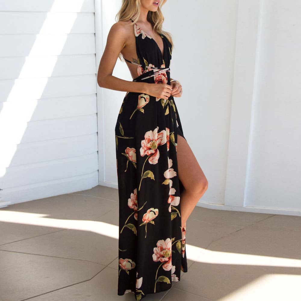 backless floral maxi dress