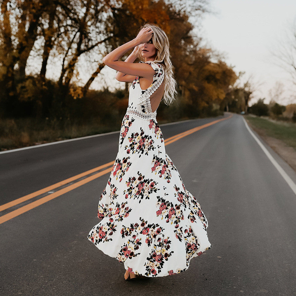 Love that Boho / Backless Floral Maxi Dress | Love that Boho