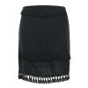 Tassel high waist mini skirt
