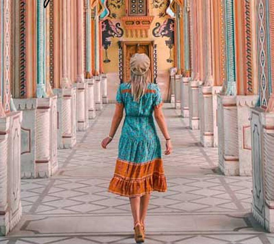 princess polly baby blue dress Bohemian dresses main image 0