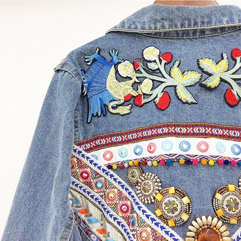 Jean Jacket Shein Embroidered Jacket SHEIN Jackets Coats Girls