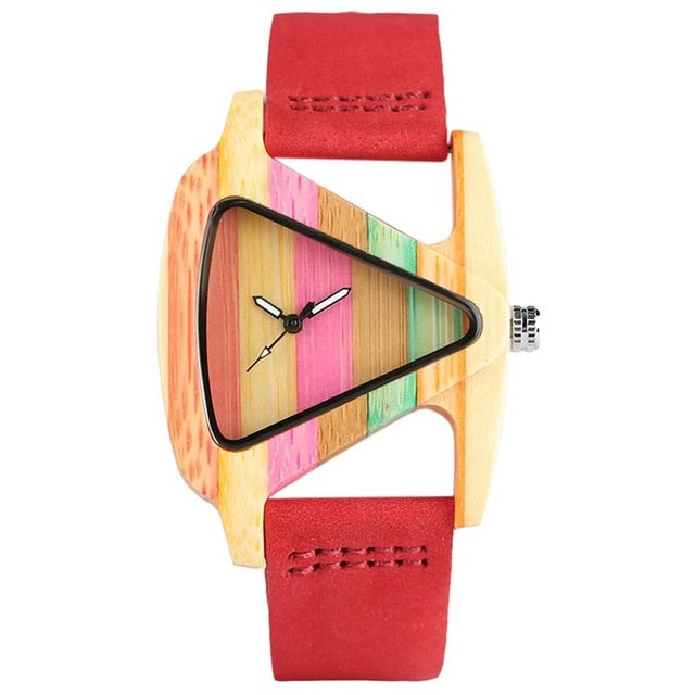 Woman's wood watch. Colourful Woman's wood watch. Colorful bamboo wood watch