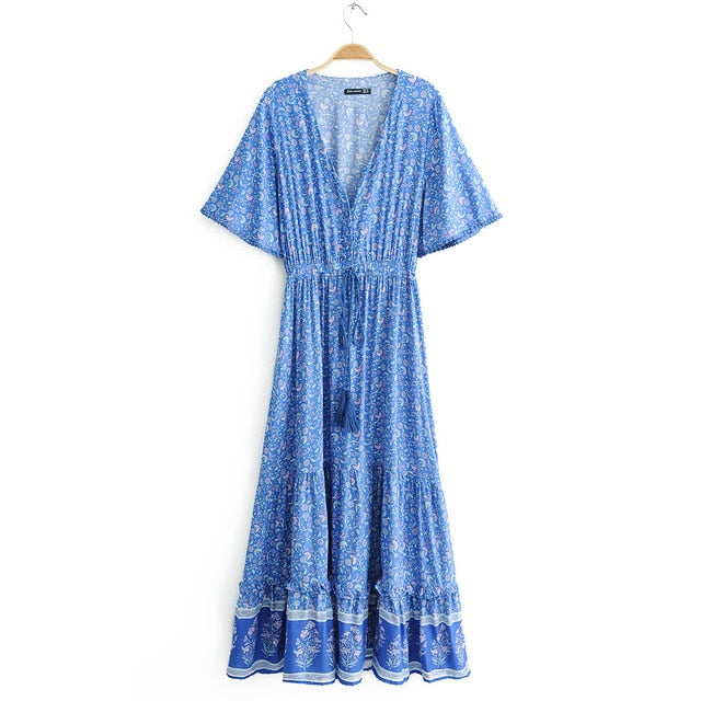 Vintage Ruffle Hem Summer Dress. Love that Boho