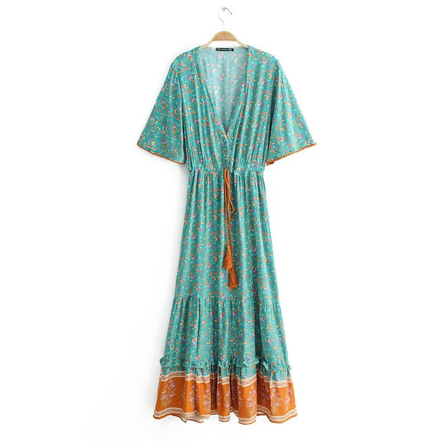 Vintage Multi Print Maxi Dress. Love that Boho | Love that Boho Vintage Multi Print Maxi Dress. Love that Boho | Love that Boho