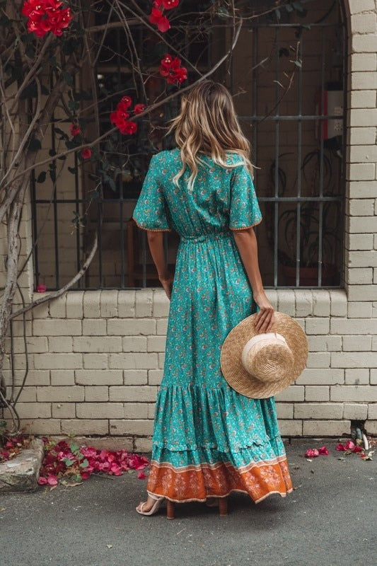 Vintage Multi Print Maxi Dress. Love that Boho