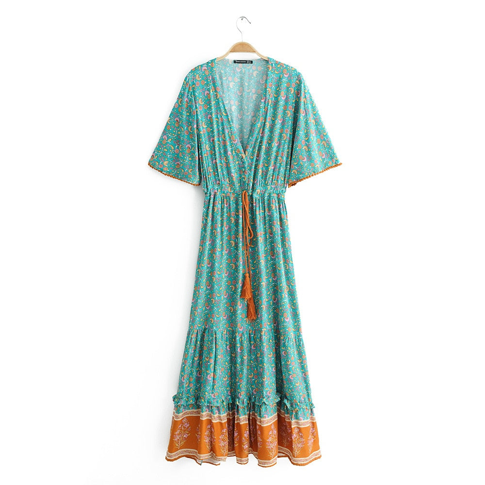 Vintage Multi Print Maxi Dress. Love that Boho | Love that Boho Vintage Multi Print Maxi Dress. Love that Boho | Love that Boho