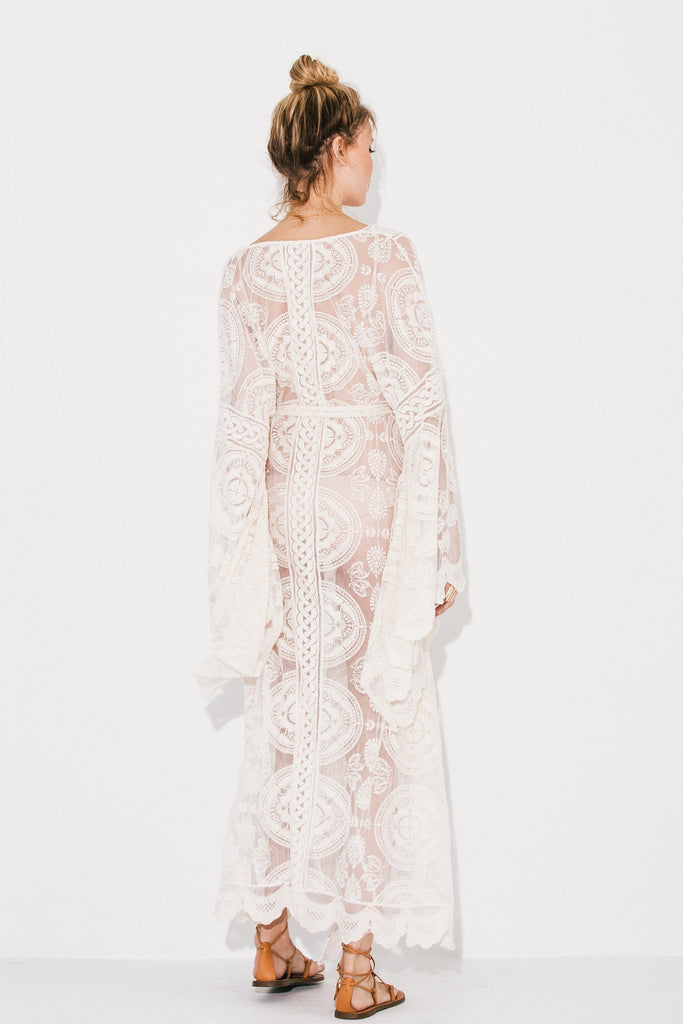 Batwing White Lace Kimono Dress. Love that Boho | Love that Boho Batwing White Lace Kimono Dress. Love that Boho | Love that Boho