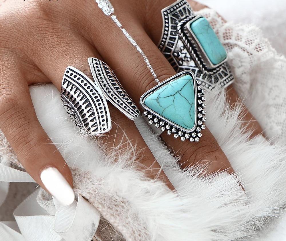 Bohemian Rings Silver Boho Jewellery Gypsy Bohemian Rings