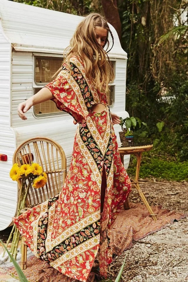 Backless Maxi Dress in Russet  Bohemian Traders Inclusive Size